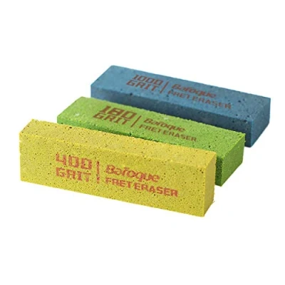 Image of Fret Erasers180 &amp; 400 1000 Grit, Abrasive Rubber Blocks Polishing Set of 3