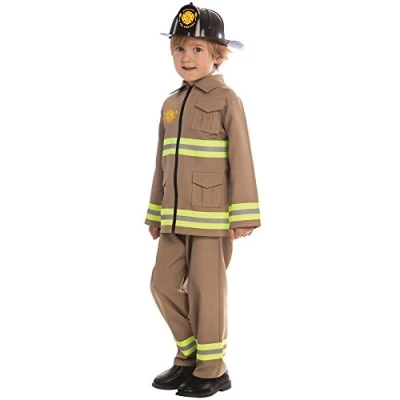 Image of Dress Up America Kids KJ Firefighter Costume Beautiful Set for Role Play