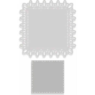 Image of SCC Lace Square Layered Nesting Sweet Dixie Cutting Die