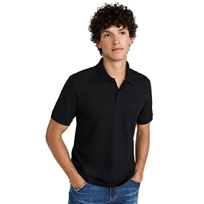 Image of BOSS Men&#039;s Pallas Short Sleeve Polo Shirt, Black, S