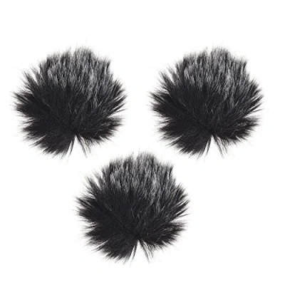 Image of Furry Outdoor Microphone Windscreen Muff Mini Lapel Lavalier Windshield, 3 Pack