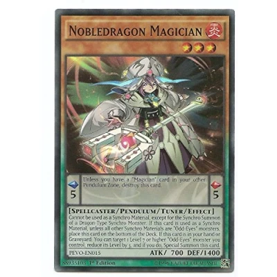 Image of YuGiOh PEVO EN015 1st Ed Nobledragon Magician Super Rare Card ( Yu Gi Oh! Single )