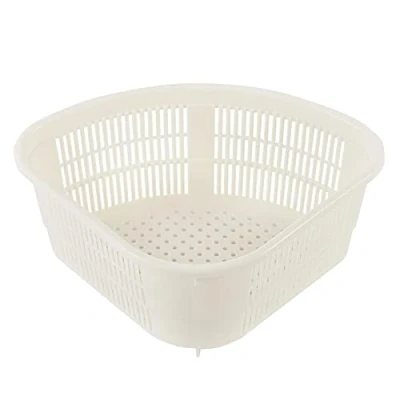 Image of JINGLING Sink Strainer Basket Triangular Storage Rack Organizer Focsues Food Strainers for Wash Vegetables and Fruits Holder Drain Shelf Corner Kitchen Bathroom