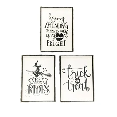 Image of Melody Jane Dolls House Trick or Treat Halloween Posters Miniature Accessory 1:12 Scale