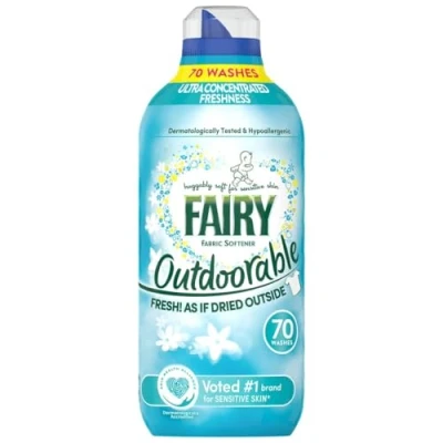 Image of Fairy Outdoorable Fabric Conditioner 70 Washes, Ultra Concentrated Formula For Sensitive Skin And Dermatologically Tested 100 Percent Recycled Bottle