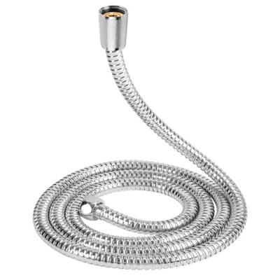 Image of YEAUPE H 38035 1600N 10mm(Inner) Large Bore 1.6m(63&quot;),Universal Shower Pipe Anti Kink Standard G1/2 All Copper Connectors, Chrome, Premium Replacement Stainless Steel Hose