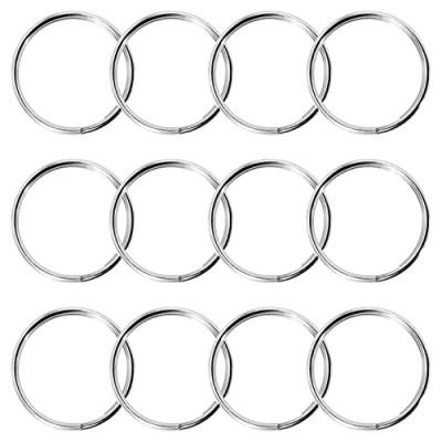 Image of WICKED Scuba 316 Stainless Steel 2mm x 34mm Round Split Ring 12 Pack