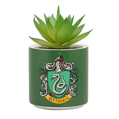 Image of Harry Potter Half Moon Bay Indoor Plant Pot Ceramic &amp; Pots for Plants Decorative Planter Slytherin Gifts
