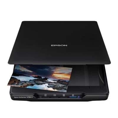 Image of Epson Perfection V39 II Photo and Document Scanner, Black