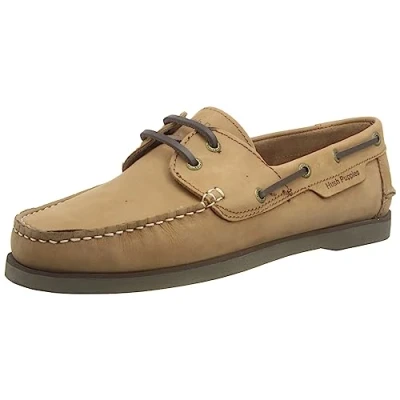Image of Hush Puppies Men&#039;s Henry Boat Shoe, Tan, 7 UK