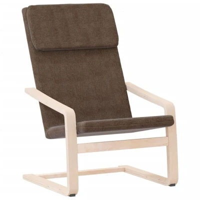 Image of vidaXL Relaxing Chair Dark Brown Fabric