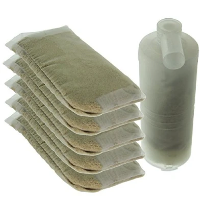 Image of SPARES2GO Anti Limescale Refill Filters for Morphy Richards 42284 42293 Steam Generator Iron (6 Filter Refills + Cartridge)