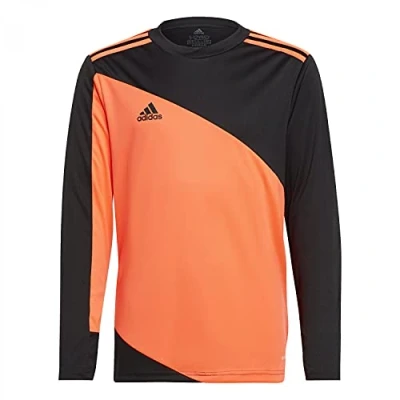 Image of adidas Boy&#039;s Squadra 21 Goalkeeper Jersey, Black/App Solar Red, 15 16 Years
