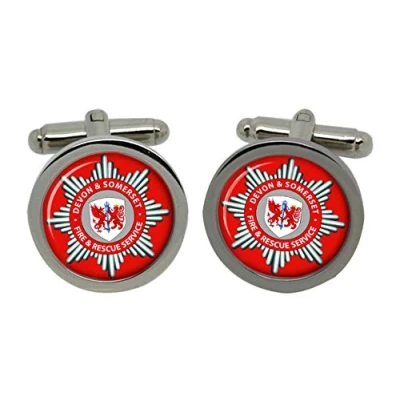 Image of Devon and Somerset Fire Rescue Service Cufflinks in Box