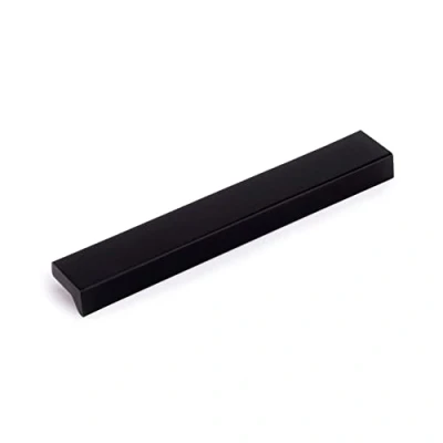 Image of Emuca Bremen Furniture Handle, 128 mm Interaxis, Black Anodized, Aluminium, 5 ut