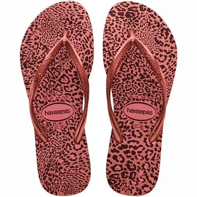 Image of Havaianas Girls Slim Animals (Mini Me), Crocus Rose/Golden Blush, UK child 12/13