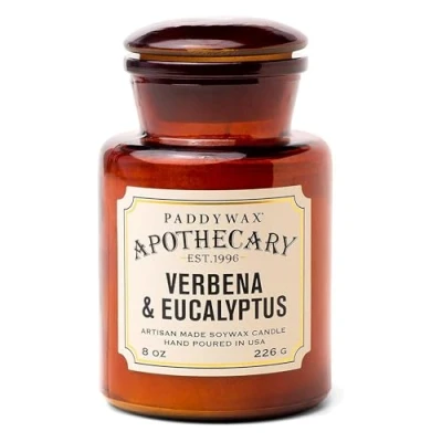Image of Paddywax Scented Candles Artisan Apothecary Candle, 8 Ounce, Verbena &amp; Eucalyptus