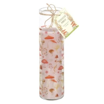 Image of Whimsical Mushroom Print Tube Candle