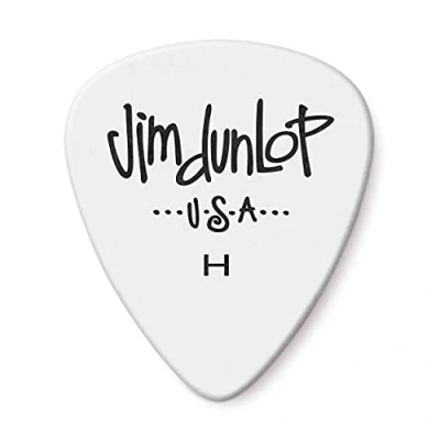 Image of Dunlop 479RHV Poly Picks, White, Heavy, 72/Bag