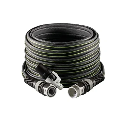 Image of FITT FORCE 20m, Water Hose for Garden Irrigation, Light, Resistant and Compact, intensive Use, with Nozzle, colour Grey Lime, 43% CO2e