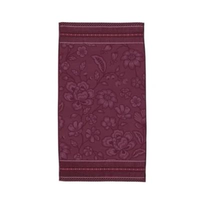 Image of Pip Studio Jasmin Jaquard Hand Towel Dark Pink 55 x 100 cm (Pack of 1)