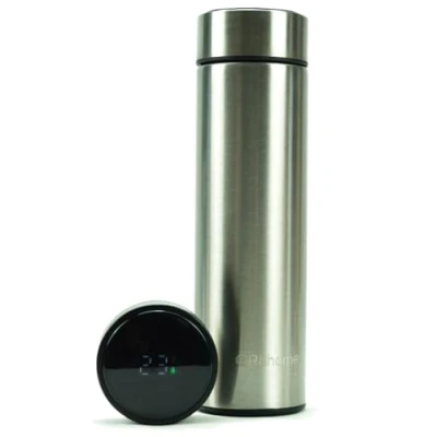 Image of LED Display Smart Water Bottle Vacuum Insulated Flask 500ml Stainless Steel Thermal Cup with Digital Temperature (Silver)