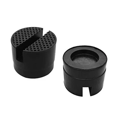 Image of Jack Rubber Pad Universal 2 Pack Slotted Frame Rail Protector for Car Trolley 50 X 35mm