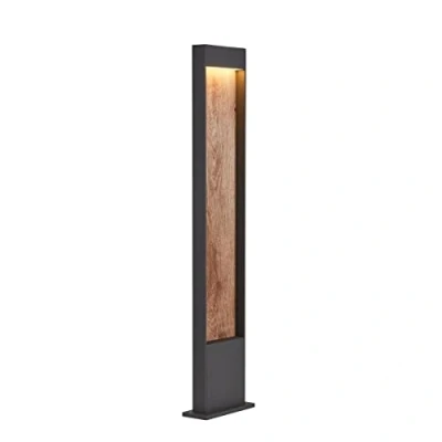 Image of SLV Free Standing Flatt Pole 100 / LED Illumination for Paths, Walls, entrances, Outdoor Garden lamp IP65 3000/4000K 9.7W 400lm Brown, Aluminium, 9.7 W