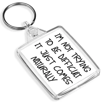 Image of Sarcastic Difficult Keyring Office Secret Santa Dad #13237