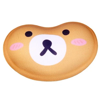 Image of Tuka Ergonomic Soft Silicone Wrist Rest Support, Gel Hand with Textile Cover Non Slip Grip Flex Finish, Anti Fatigue Comfort Mouse Support Pad, Funny Cartoon Design, TKC5113 lovelybear