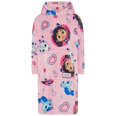 Image of Gabby&#039;s Dollhouse Oversized Wearable Blanket Hoodie 2 3 Years 98cm Pink