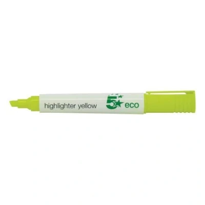 Image of 5 Star Eco Highlighter 1 5mm Line Yellow Pack 10