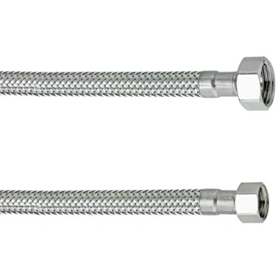 Image of CORNAT T3173271270 Connect. Hoses 1/2ITx3/8ITx400, Silver, 400 mm