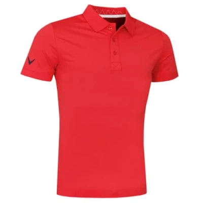 Image of Callaway Men&#039;s Short Sleeve Golf Polo Shirt, Berry, S