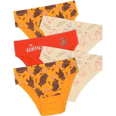Image of Gruffalo Five Pack 100% Cotton Briefs 4 5 Years Multicolor