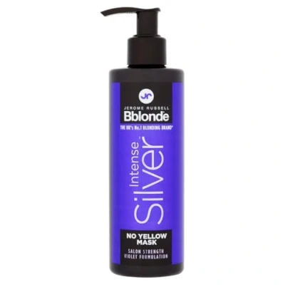 Image of Jerome Russell Bblonde Intense Silver Purple Mask Blonde Hair Toner for Dry &amp; Damaged Hair, Vegan Sulphate Free, 250ml