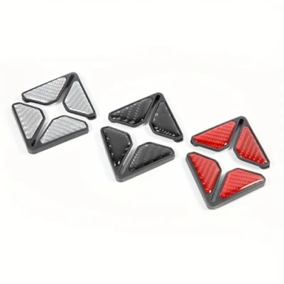 Image of QYWT Carbon Fiber Car Door Guard Corner Edge Reflective Decorative Stickers, Protector Cover, Anti collision bump Body Decoration,Silver