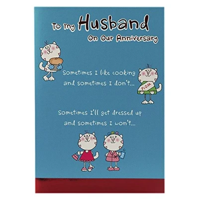 Image of Hallmark Anniversary Card For Husband &#039;Love You Like Crazy&#039; Medium