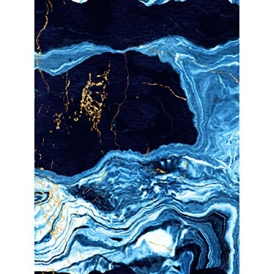 Image of Wee Blue Coo Abstract Dark Gold Drips Art Print Canvas Premium Wall Decor Poster