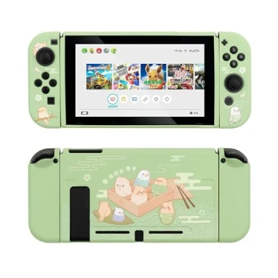 Image of GeekShare Protective Case for Nintendo Switch, Soft TPU Slim Cover Compatible with Switch Console and Joy Con (Little Parrots) [video game]
