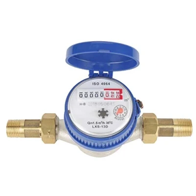 Image of DEWIN Water Flow Meter 1/2 inch Cold with Fittings for Garden Home Usage 15mm