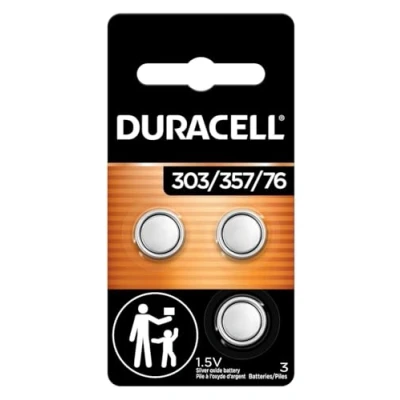 Image of Duracell 303/357 1.5v Watch/Electronic Batteries 3 Count (Pack of 3)