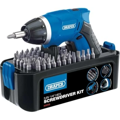 Image of Draper 3.6V Cordless Li ion Screwdriver Kit