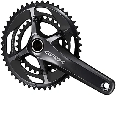 Image of Shimano GRX FC RX810 chainset 48/31, double, 11 speed, Hollowtech II, 170 mm 48/31 teeth, Grey,FCRX8102CX81