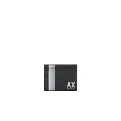 Image of Armani Exchange Men&#039;s Color Block Ax Cardcase Credit Card Holder, Nero, One Size