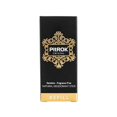 Image of PitROK Crystal Natural Deodorant Stick 100g (Refill). Vegan, Cruelty Free, Fragrance Free. Sensitive Skin.