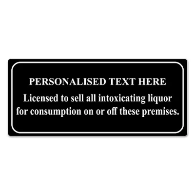 Image of WTF Personalised Alcohol Licence Sign Sticky Pads Metal Wall Plaque Art Inspirational