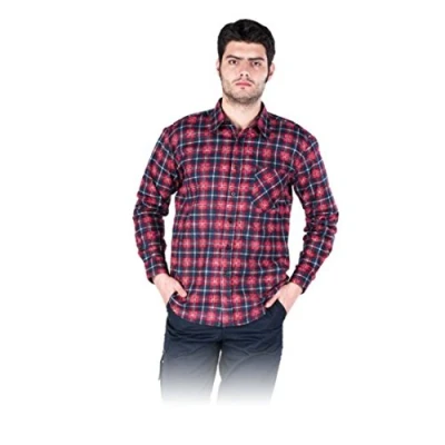 Image of Reis KF Gcxl Protective Flannel Shirt, Navy Blue Red, X Large Size