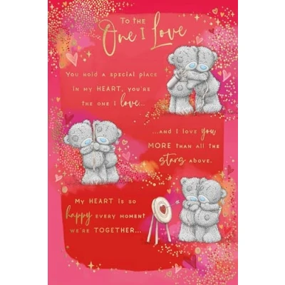 Image of Me To You Bear One I Love Verse Valentine&#039;s Day Card