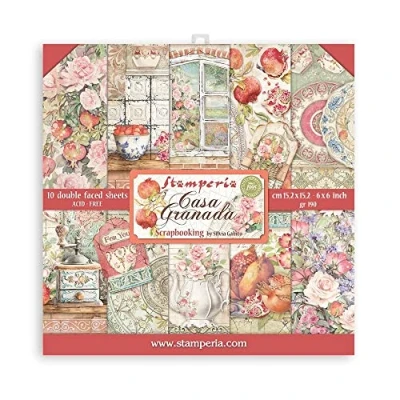 Image of Stamperia Scrapbooking Pad Casa Granada